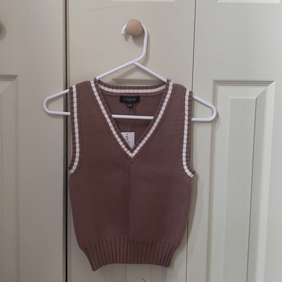 Eclipse Brown Sweater Vest - Ladies Size XS - Picture 3 of 5